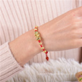 J2285 Gold Color Pixiu  Knots Adjustable Charm Bracelet Lucky Red Thread Bracelets